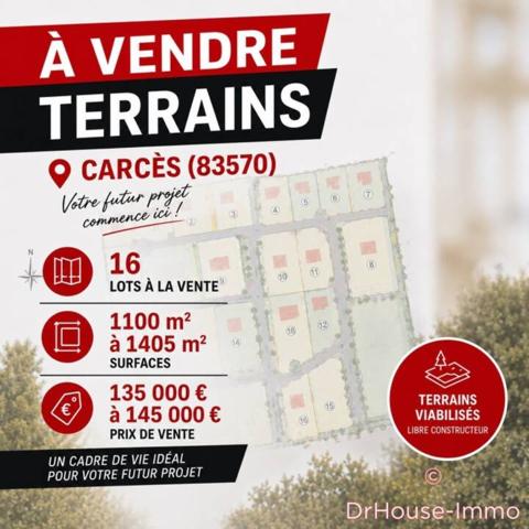 Terrain à vendre de 1 103 m²