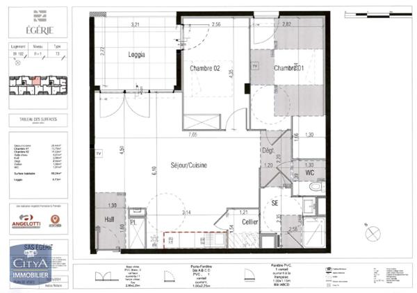 Appartement à louer 3 pièces 68.24m² Béziers (34500)