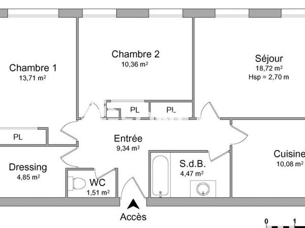 Location Appartement 3 pièces 73.04 m² - 705 AVENUE DE LA GARE Vonnas 01540
