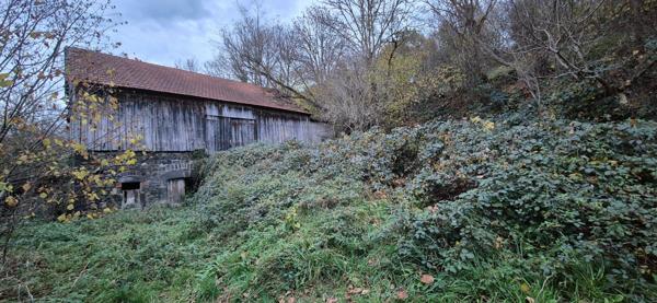 Grange avec partie habitation à rénover entièrement sur terrain 740 m² au calme, beau potentiel.