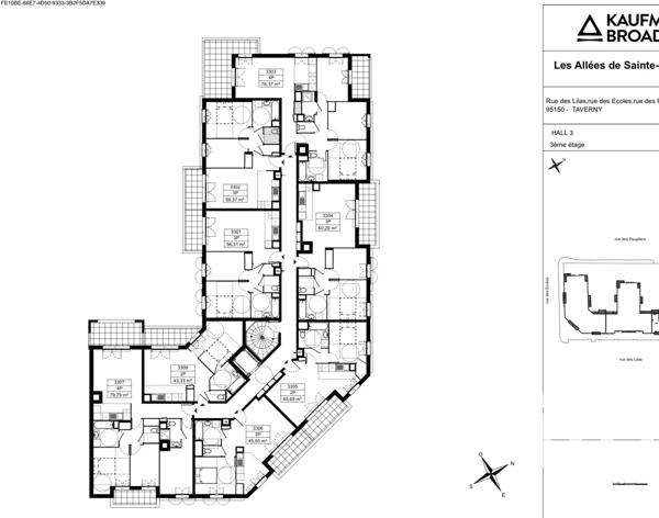 Appartement 3 pièces de 56 m² à Taverny (95150)
