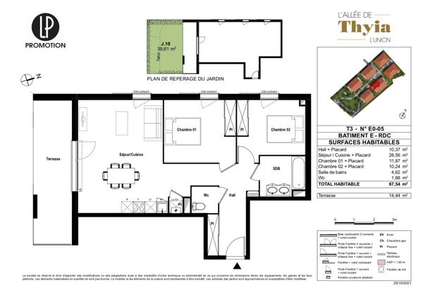 Appartement neuf Type 3 de 67,54 m² + Terrasse + 2 parking à L'union