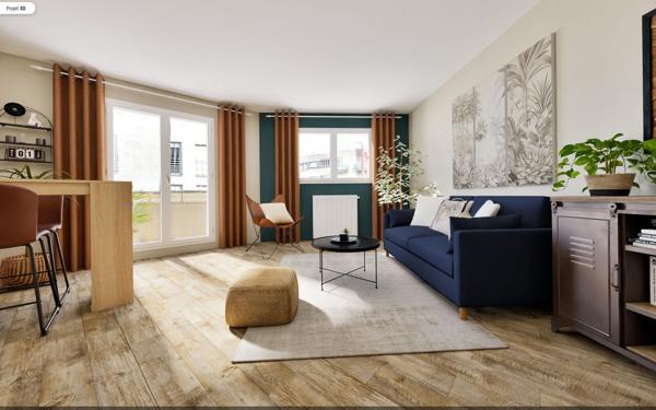 Appartement à vendre    2 pièces • 49,45 m2 Élancourt