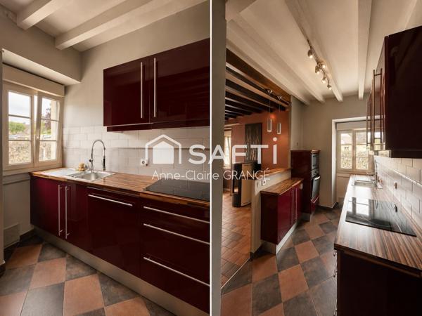 Demeure de caractère aux portes des Alpes Mancelles ?  À quelques minutes de Fresnay-sur-Sarthe et des paysages préservés des Alpes Mancelles, cette élégante maison de caractère en pierre offre un cadre de vie authentique, propice aussi bien à une vie de famille qu’à un projet d’accueil touristique.