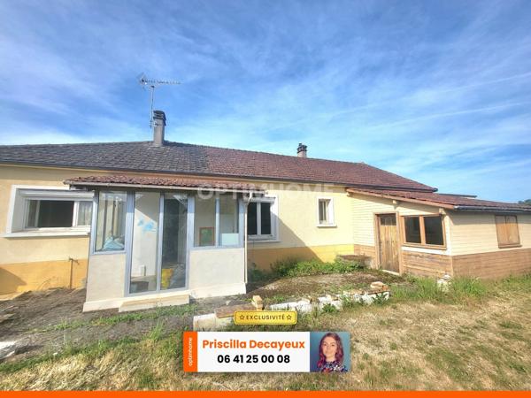 Maison- 134m² - 3 chambres - garage/dépendances - terrain - 82 000€