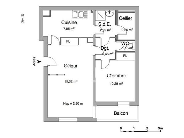 Location Appartement 2 pièces 43.1 m² - 6 BIS IMPASSE MOZART Nimes 30900