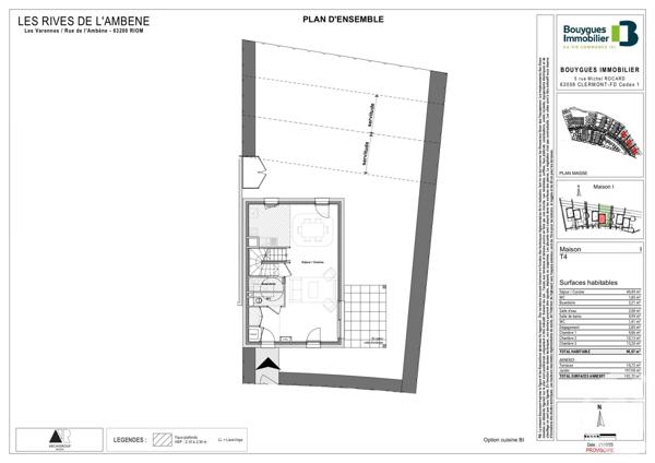 Appartement F4 à vendre  4 pièces - 84 m2 RIOM - 63