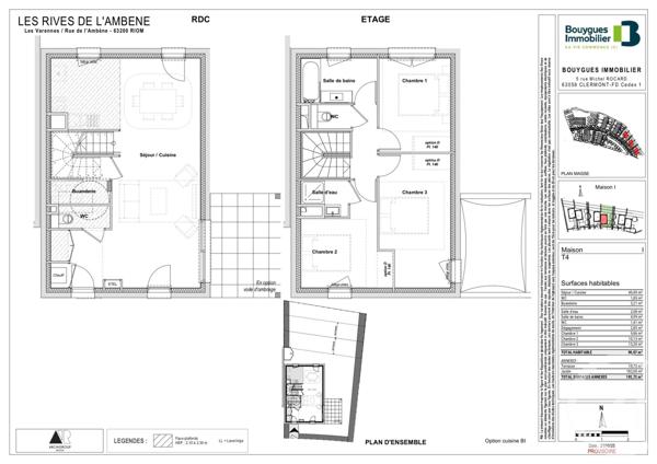 Appartement F4 à vendre  4 pièces - 84 m2 RIOM - 63