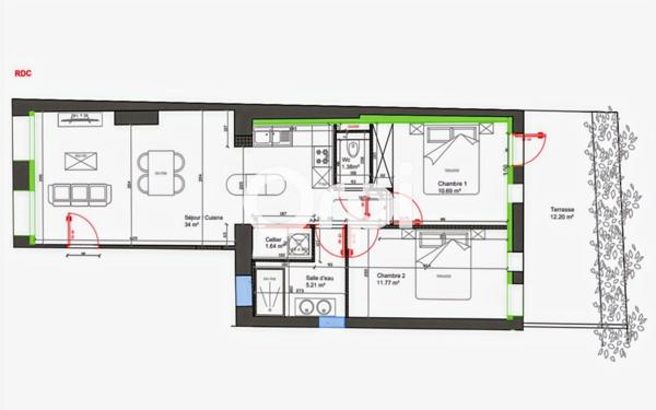 Appartement à vendre    3 pièces • 64,69 m2 Arras