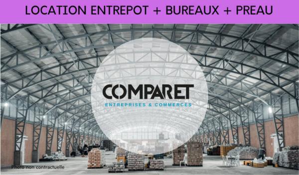 Entrepôt 1200 M2 + Bureaux 220 M2 + Préau stockage 630 M2