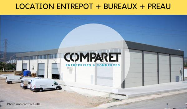 Entrepôt 1200 M2 + Bureaux 220 M2 + Préau stockage 630 M2