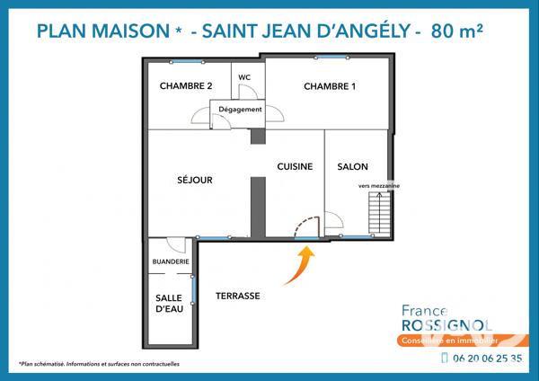 Maison à vendre 5 pièces 80 m² Saint-Jean-d'Angély