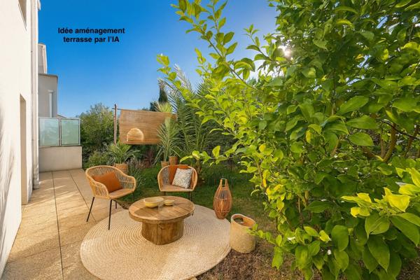 Appartement 3 pièces avec terrasse, jardin et deux places de parking