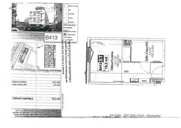 Appartement · Vente Montpellier (34000) 1 pièce · 19m²