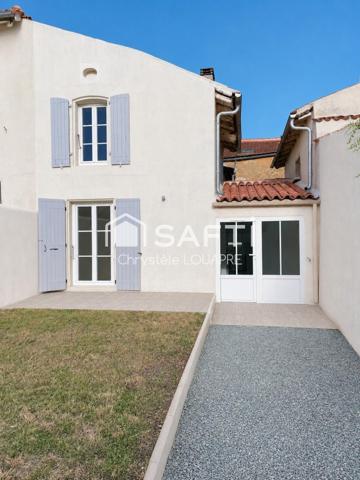Entièrement rénovée : Maison de ville,  2 chambres et jardin