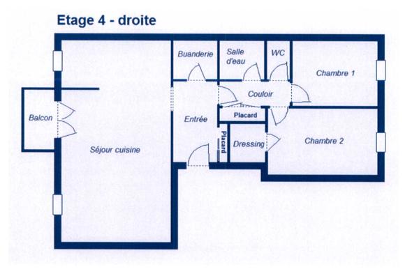 Millau (12100) APPARTEMENT TYPE 3 DE 71 M² AVEC BALCON ET PLACES DE PARKING