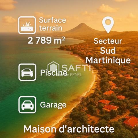 (Rare) Propriété d’architecte Sud Martinique