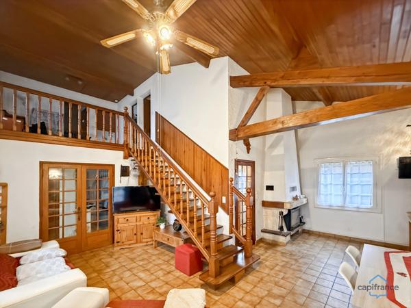 Dpt Gers (32), à vendre BARCELONNE DU GERS Maison landaise T4 de 110 m² habitables + garage et abri voitures sur 400 m² de terrain, au calme