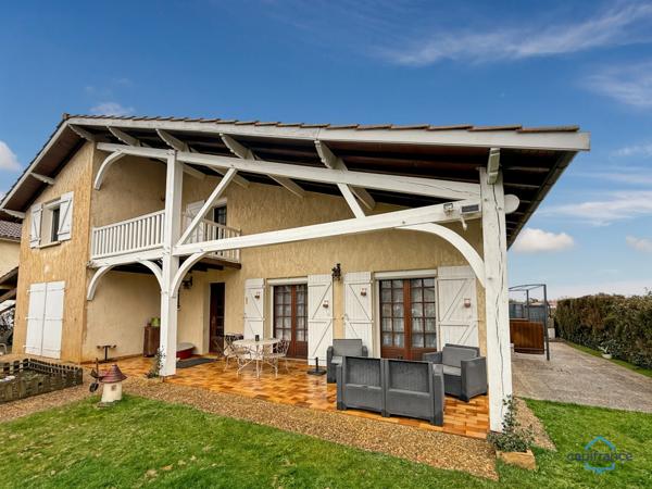 Dpt Gers (32), à vendre BARCELONNE DU GERS Maison landaise T4 de 110 m² habitables + garage et abri voitures sur 400 m² de terrain, au calme