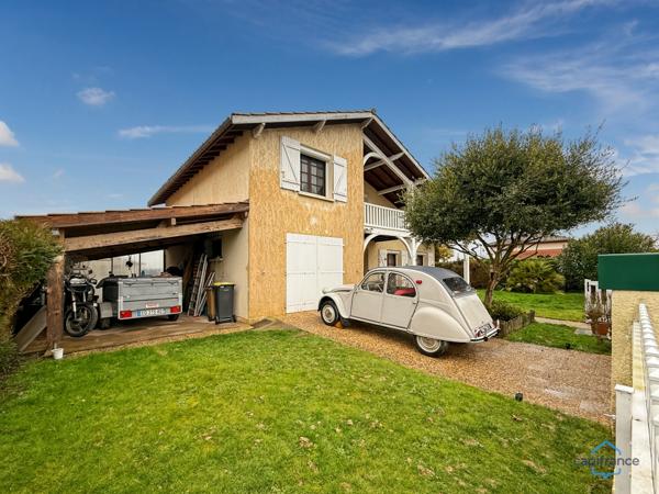 Dpt Gers (32), à vendre BARCELONNE DU GERS Maison landaise T4 de 110 m² habitables + garage et abri voitures sur 400 m² de terrain, au calme