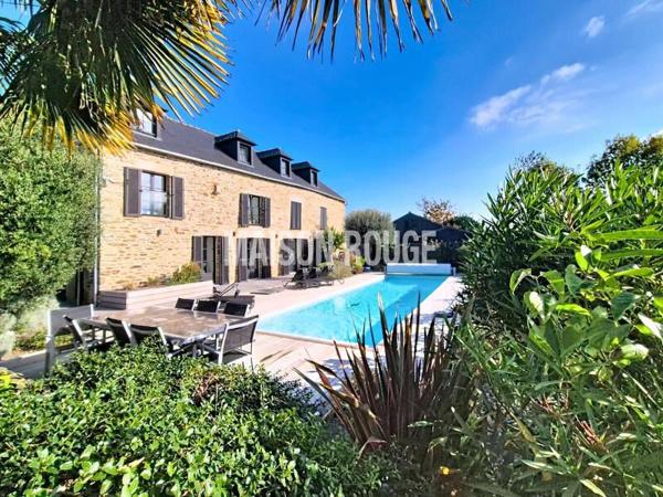 Coup de coeur à Plouër-sur-Rance : élégante maison en pierres, 5 chambres, piscine et jardin paysager - À visiter absolument !