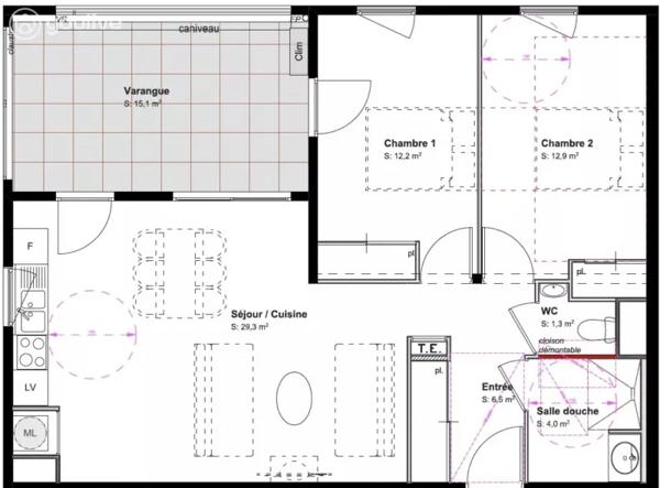 Superbe appartement T3 lumineux – Proche du CHU – Fort-de-france