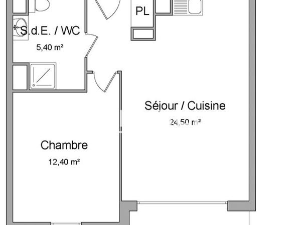 Location Appartement 2 pièces 42.3 m² - 107 131 161 165 ROUTE DE SAINT JEAN Antibes 06600