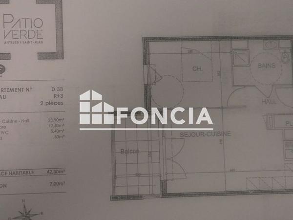 Location Appartement 2 pièces 42.3 m² - 107 131 161 165 ROUTE DE SAINT JEAN Antibes 06600