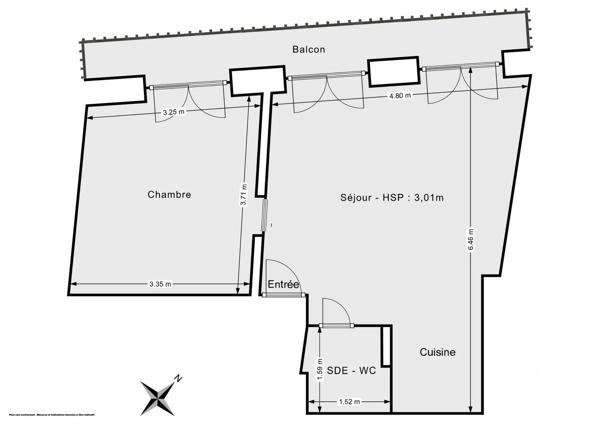Appartement T2 à vendre  2 pièces - 37,11 m 2   PARIS  - 75002