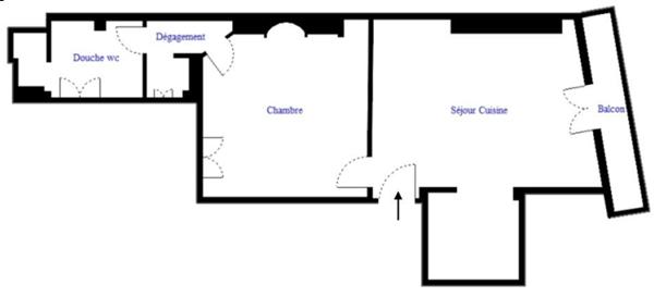 Appartement à vendre 2 pièces 42,46 m² Paris 9