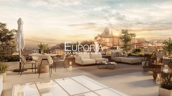 Paris 18 - Appartement T5 de prestige 114m² avec extérieur vue Montmartre
