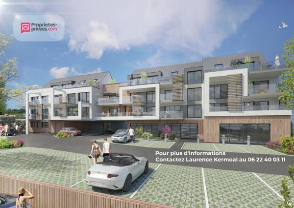 Vente appartement T3 de 71 m² avec 2 balcons et vue mer, Perros-Guirec ( 22700)