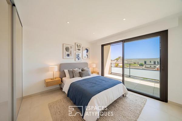 Duplex dernier étage avec rooftop et aperçu mer