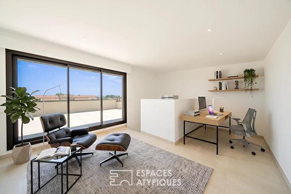 Duplex dernier étage avec rooftop et aperçu mer