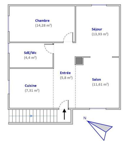 Atypique et rare : T3 en maison avec jardin privatif !