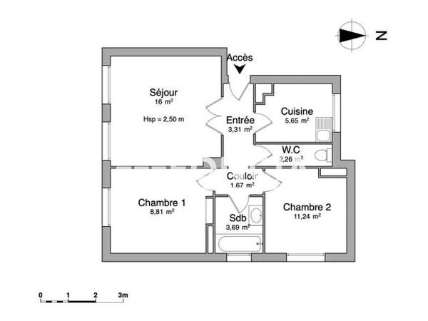 Location Appartement 3 pièces 52.63 m² - 14 PLACE DE LA NOUVELLE ORLEANS Orleans 45000