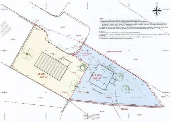 TERRAIN CONSTRUCTIBLE DE 705 M2