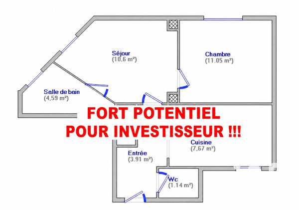 Appartement à vendre 2 pièces 39 m² Saint-Maur-des-Fossés