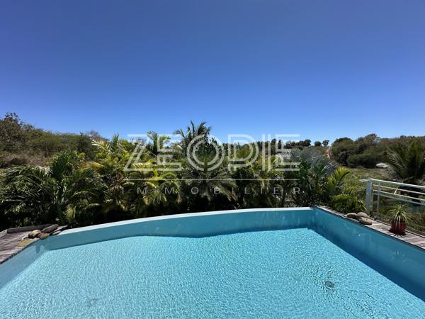 Saint-François (97118) Villa d'architecte idéale golfeurs avec 3 chambres + bureau, piscine et terrain de 1750m².