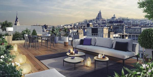 Paris 18e - Jules Joffrin - 3 pièces - 64.5 m² + 68 m² de terrasse et balcon en duplex