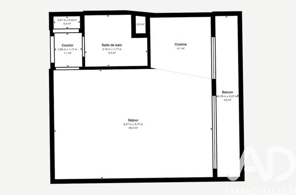 Studio à vendre 29 m² Sens