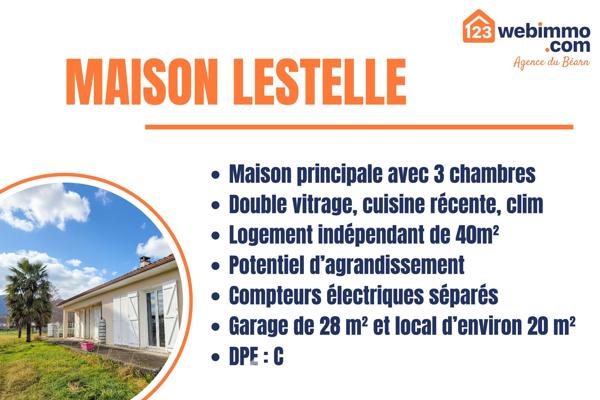 Maison 116 m² à Lestelle-Bétharram 64800