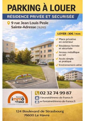 Parking / Box à louer à Sainte-Adresse (76310)