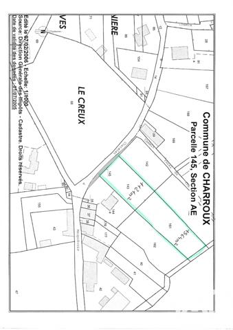 Terrain à vendre 2 685 m² Charroux