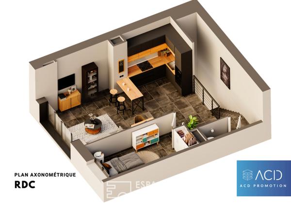 Appartement en souplex avec jardin en plein coeur de Montchat