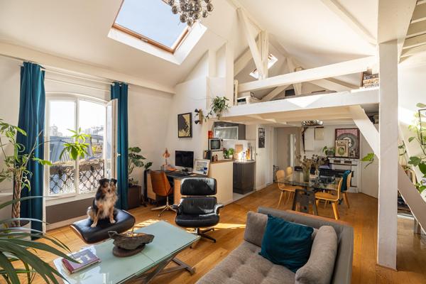 Duplex sous les toits, à deux pas du Canal Saint-Martin
