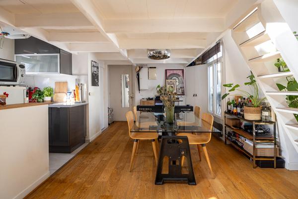 Duplex sous les toits, à deux pas du Canal Saint-Martin