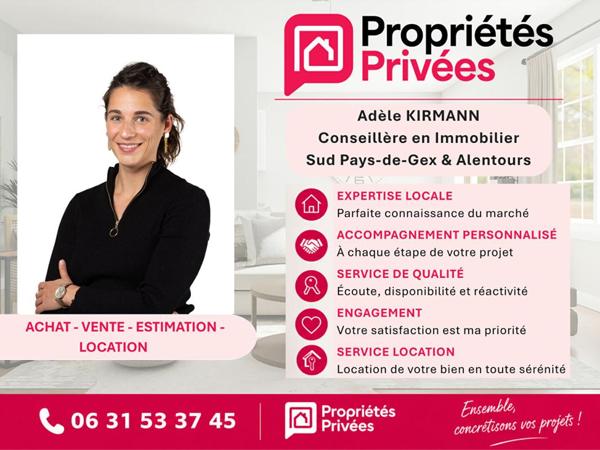 Appartement 3 pièces avec terrasse, garage et parking à Saint-Genis-Pouilly (01630)