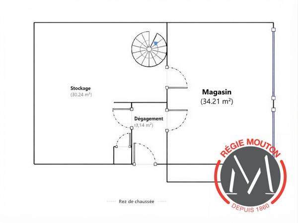 LOCATION LOCAL COMMERCIAL 94m2 - 69003 - Place Guichard