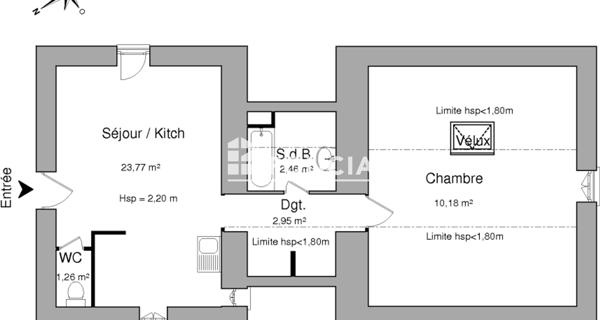 Location Appartement 2 pièces 40.62 m² - Miribel 01700